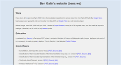 Desktop Screenshot of bens.ws